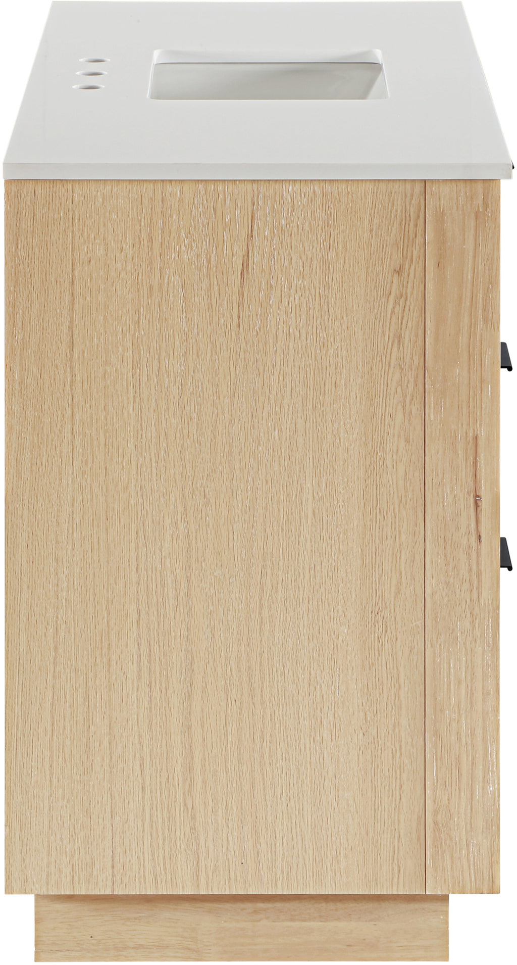 Willard 48" White Engineered Stone And Solid Wood Bathroom Vanity