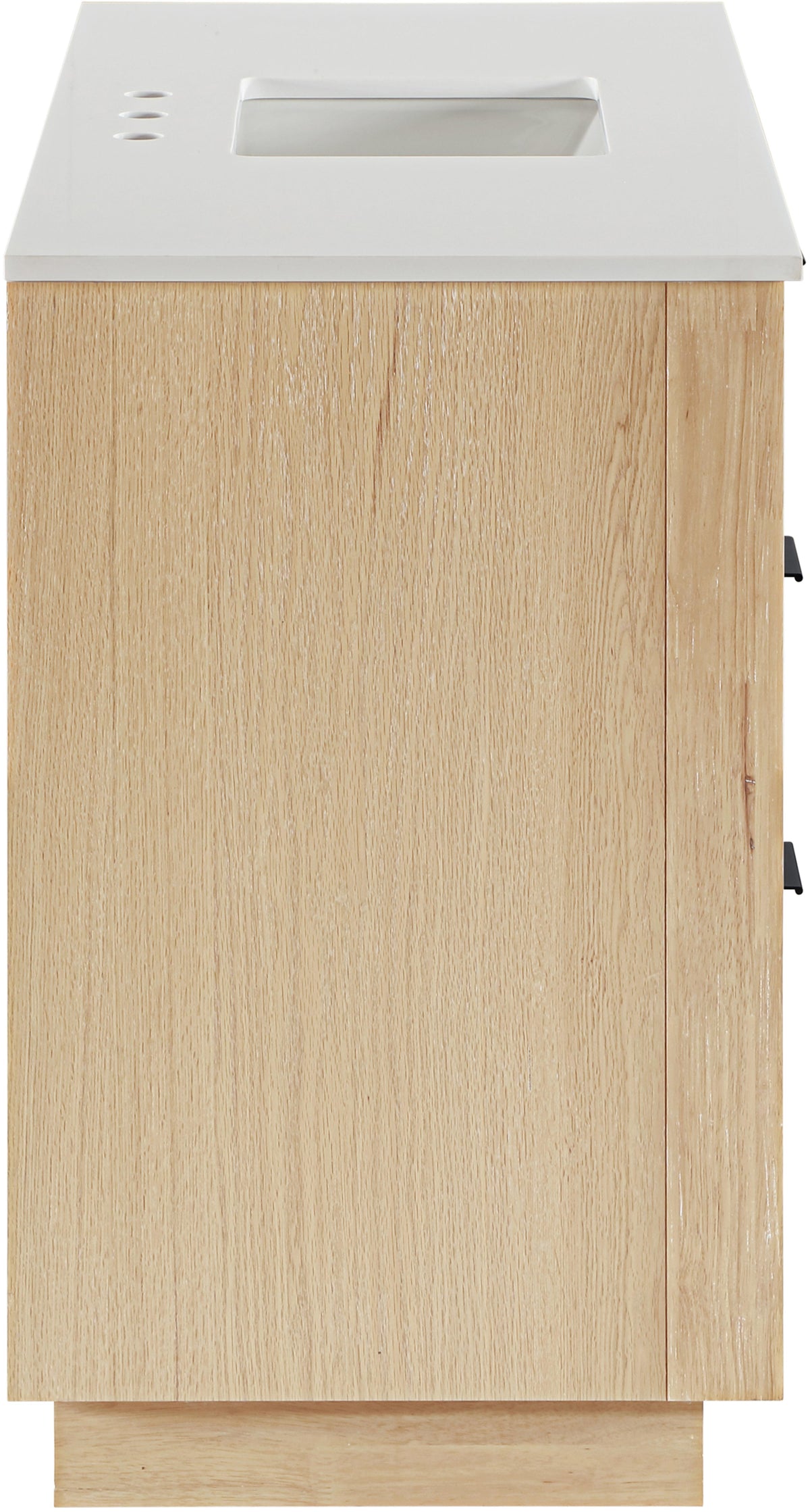 Willard 48" White Engineered Stone And Solid Wood Bathroom Vanity