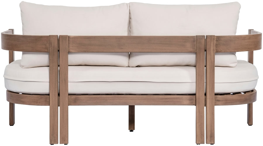 Newport Water Resistant Fabric Upholstered Outdoor Patio Loveseat