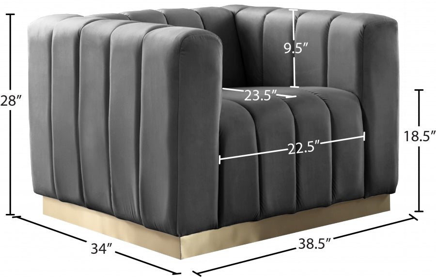 Marlon Velvet Upholstered Chair