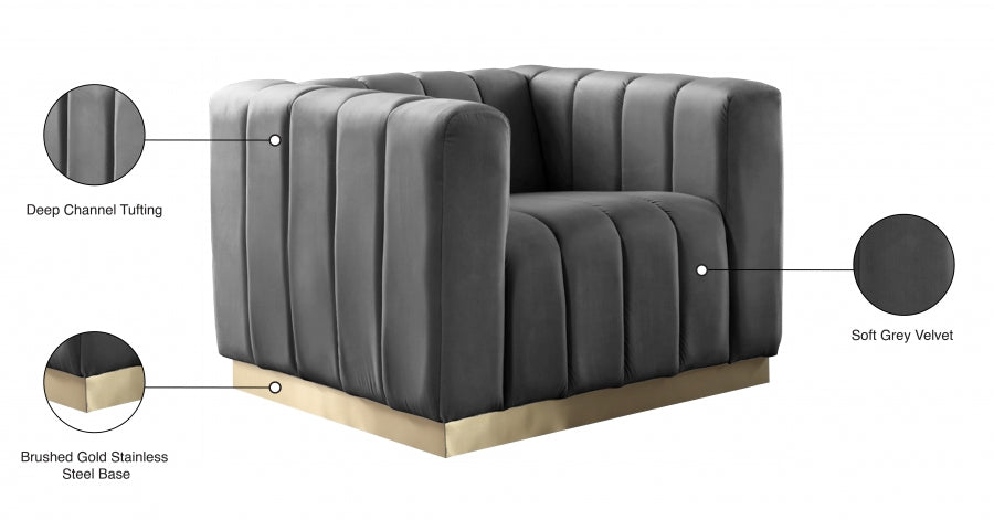 Marlon Velvet Upholstered Chair