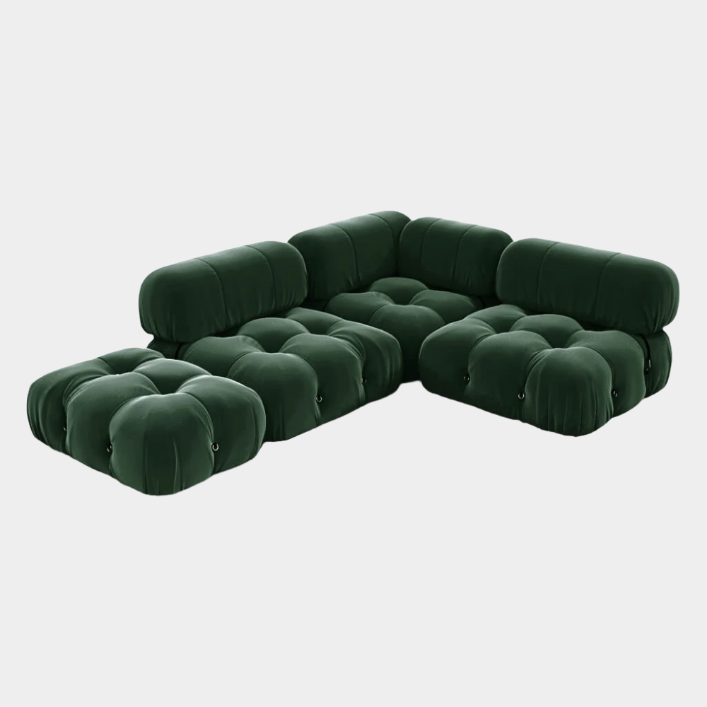 Mario Bellini Velvet Sofa - Middle Module