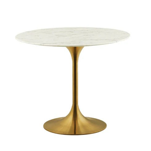Leo Brass Faux Marble (Stone) Table