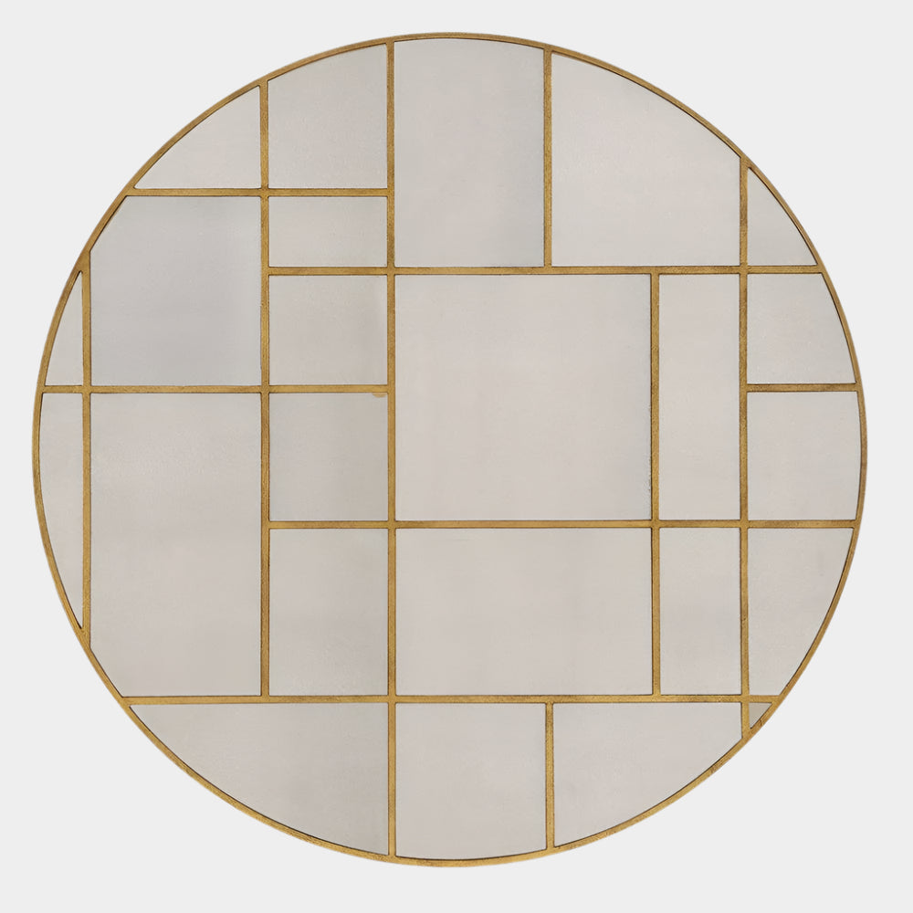 Geometric Round Mirror
