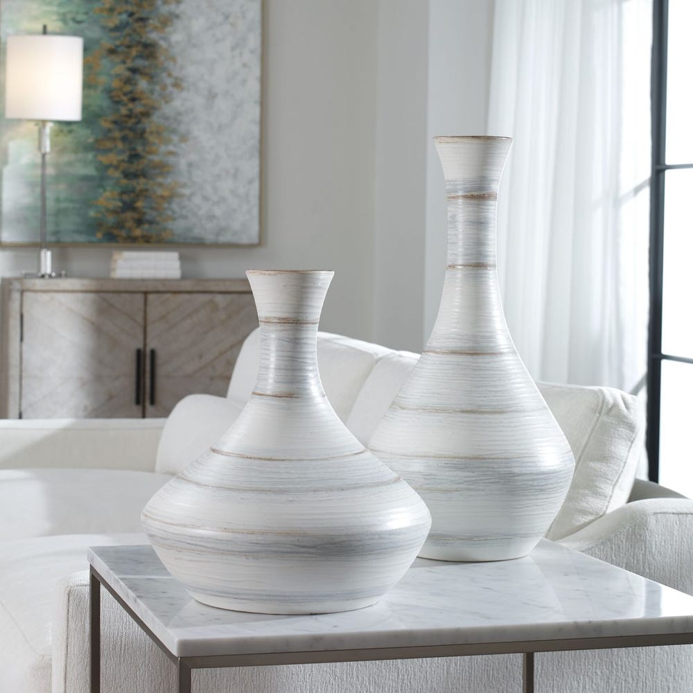 Potter Outdoor Vases, S/2