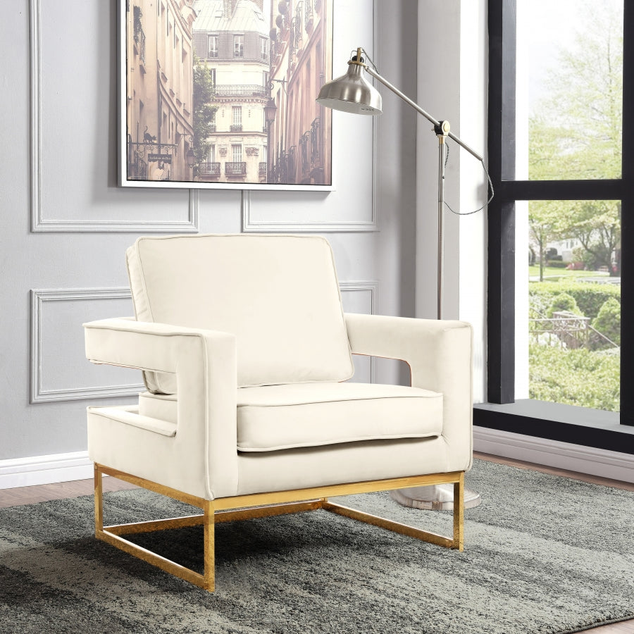 Noah Velvet Upholstered Accent Chair