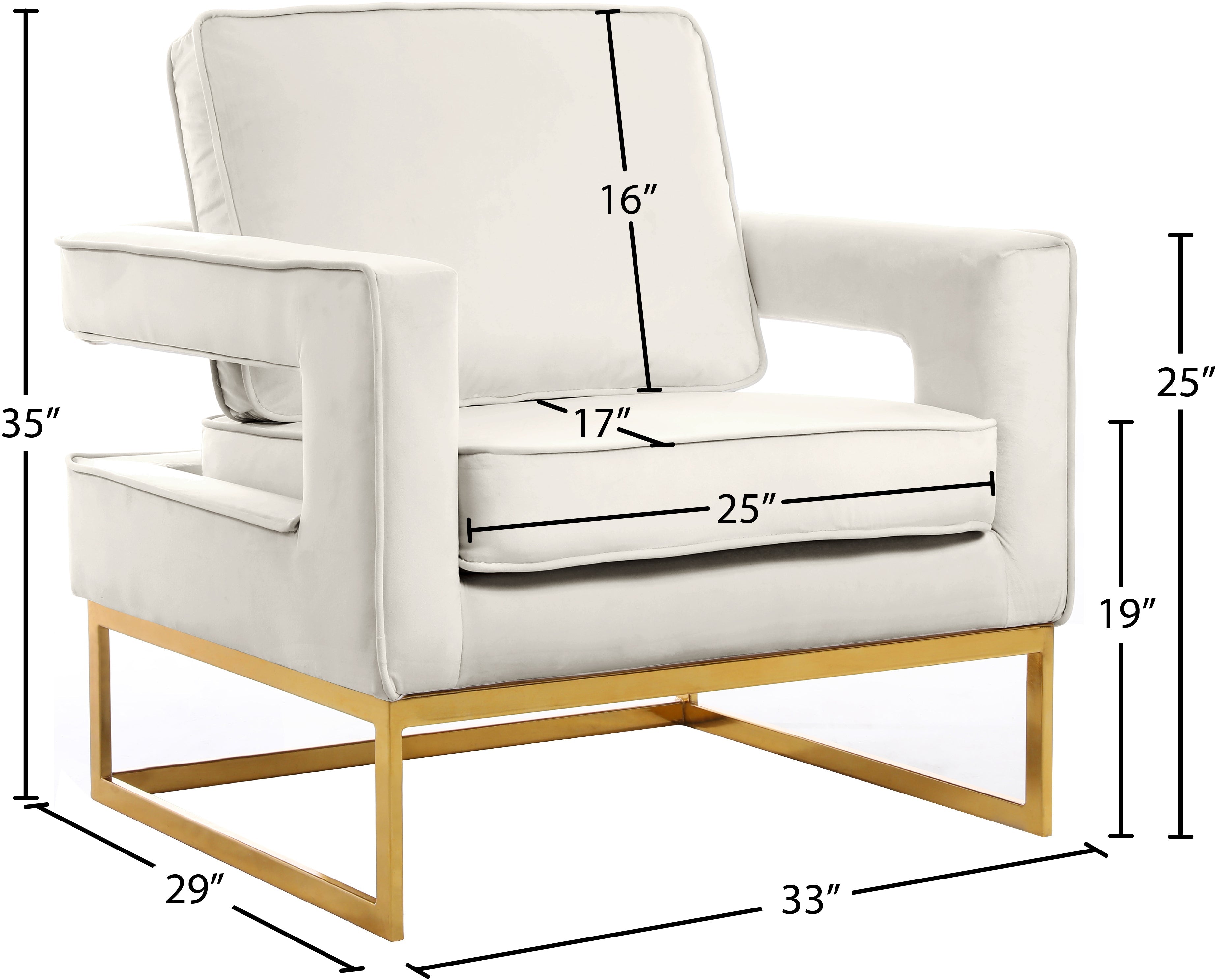 Noah Velvet Upholstered Accent Chair