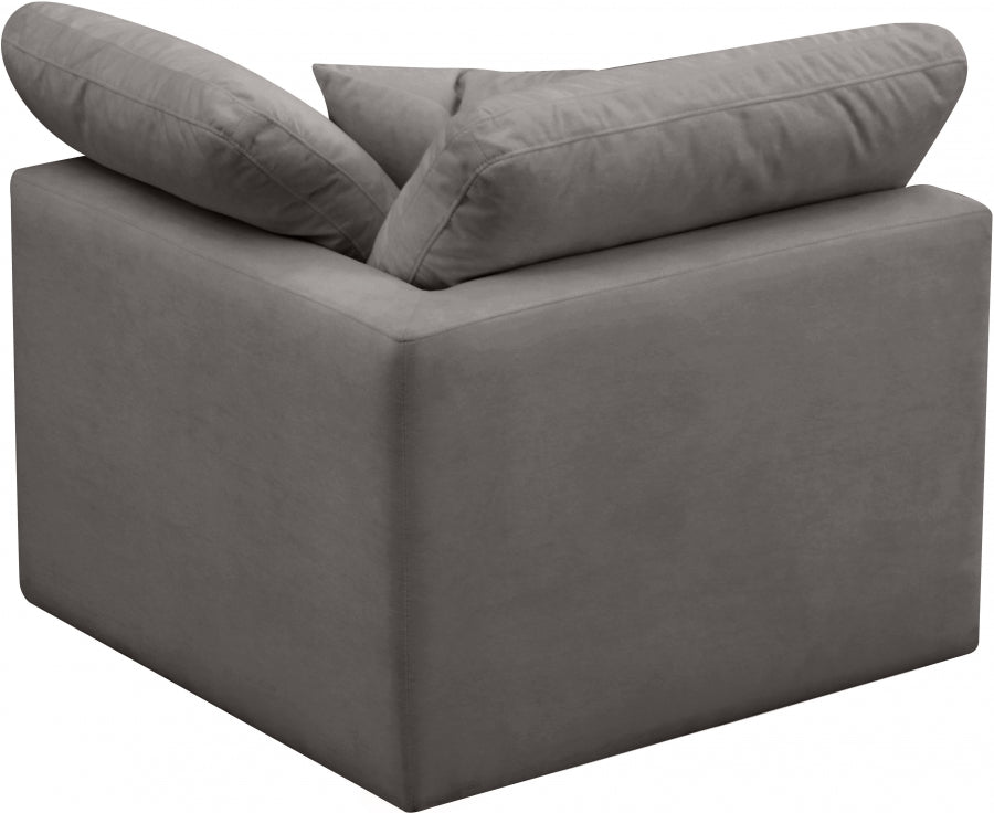 Plush Velvet Upholstered Standard Comfort Modular Corner Chair