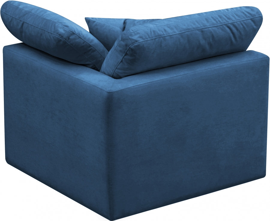 Plush Velvet Upholstered Standard Comfort Modular Corner Chair