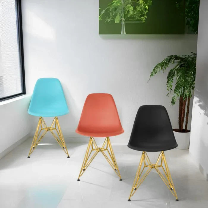 Eames Eiffel Dining Chair (Gold Legs)