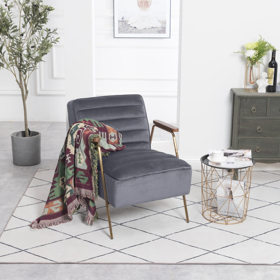Woodford Velvet Upholstered Accent Chair