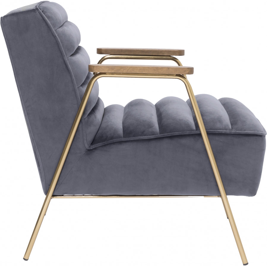 Woodford Velvet Upholstered Accent Chair