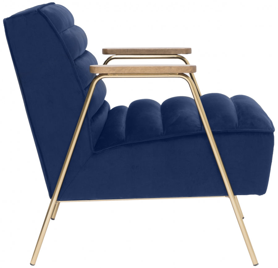 Woodford Velvet Upholstered Accent Chair
