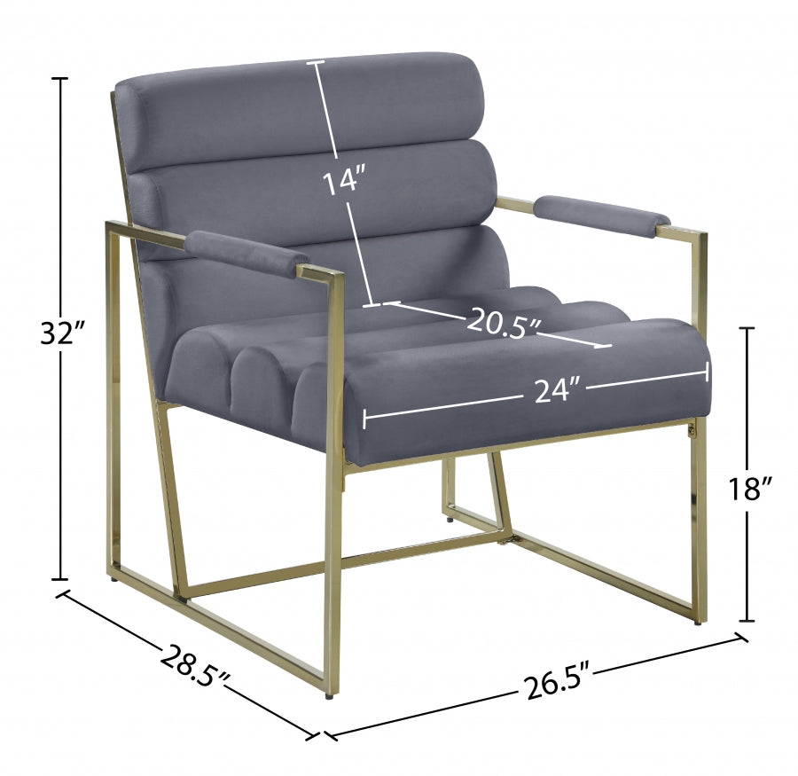 Wayne Velvet Upholstered Accent Chair