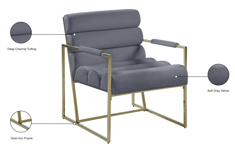 Wayne Velvet Upholstered Accent Chair
