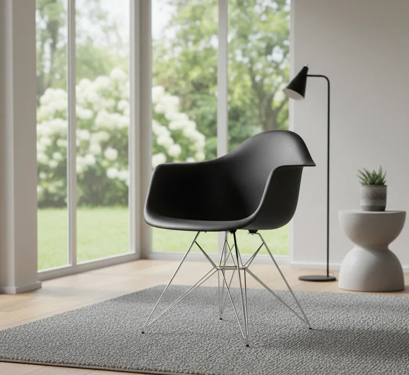 Eames Molded Plastic Armchair - Chrome Legs