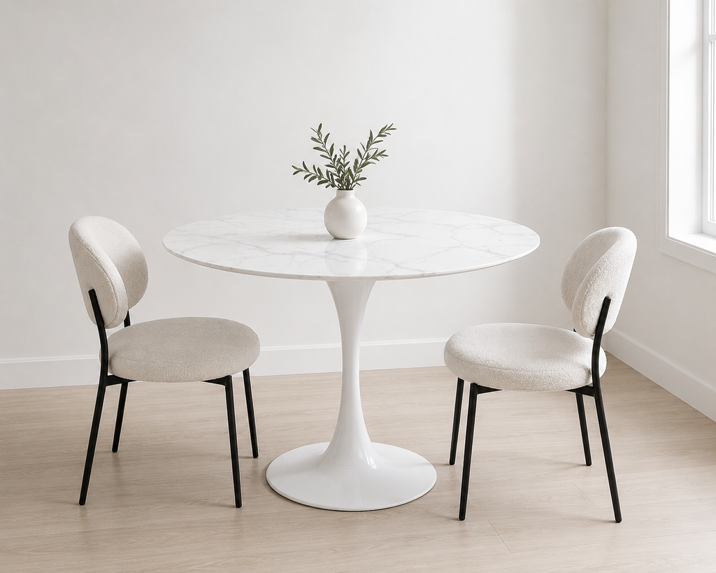 Leo Faux Marble Dining Table