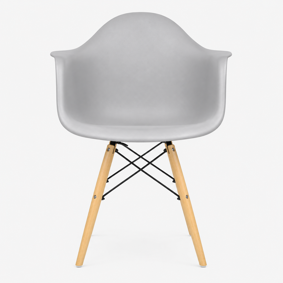 Eames Molded Plastic Armchair (Natural Wood Legs)