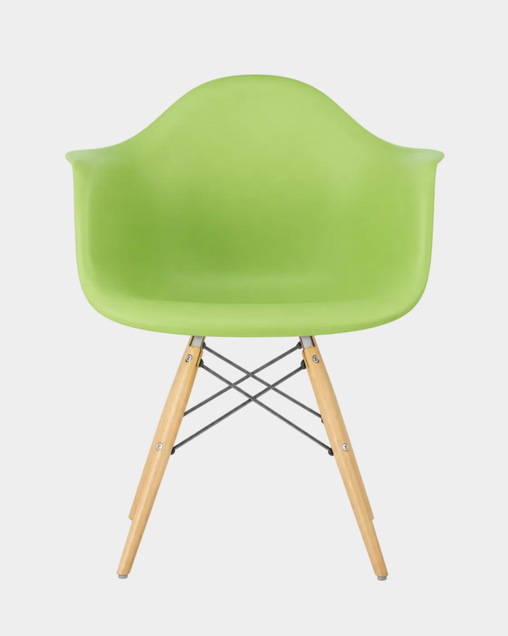 Eames Molded Plastic Armchair (Natural Wood Legs)