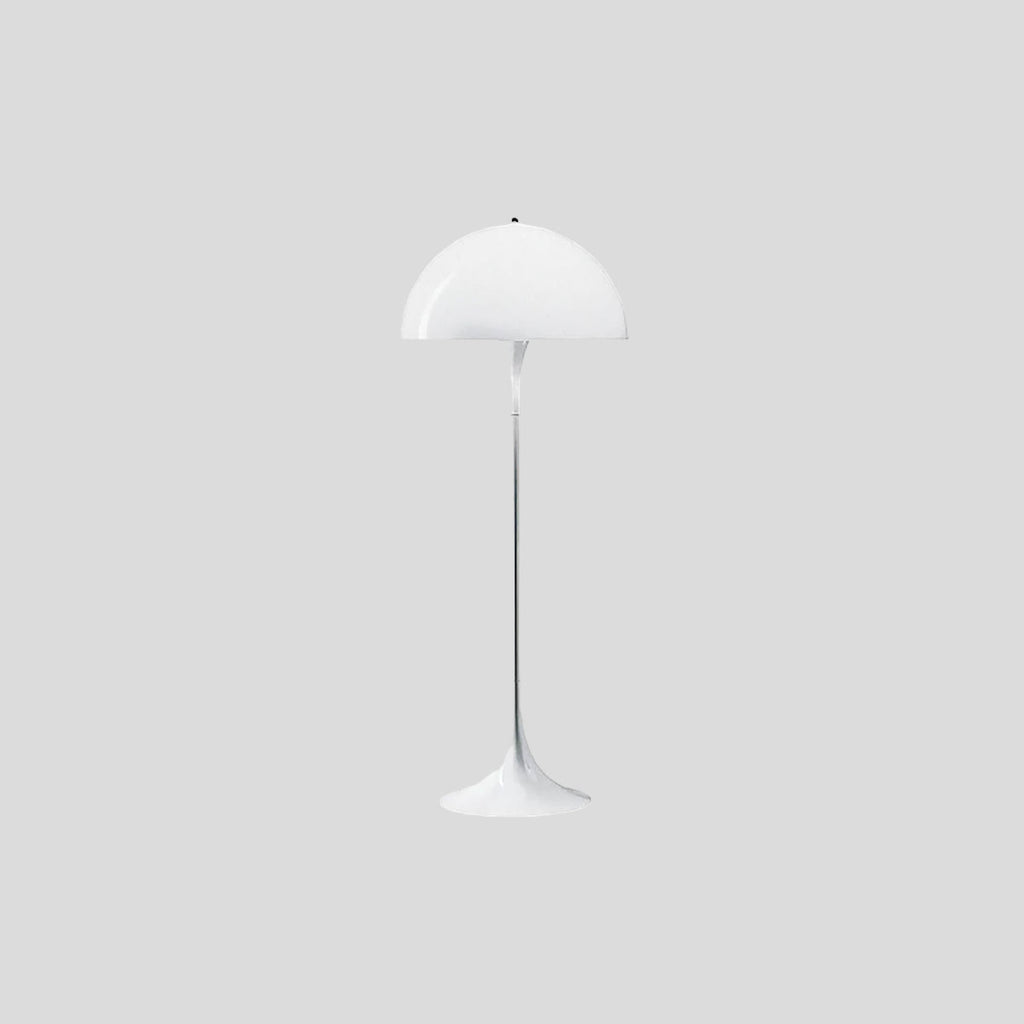 Danish Mid-Century Modern White Mushroom Floor Lamp