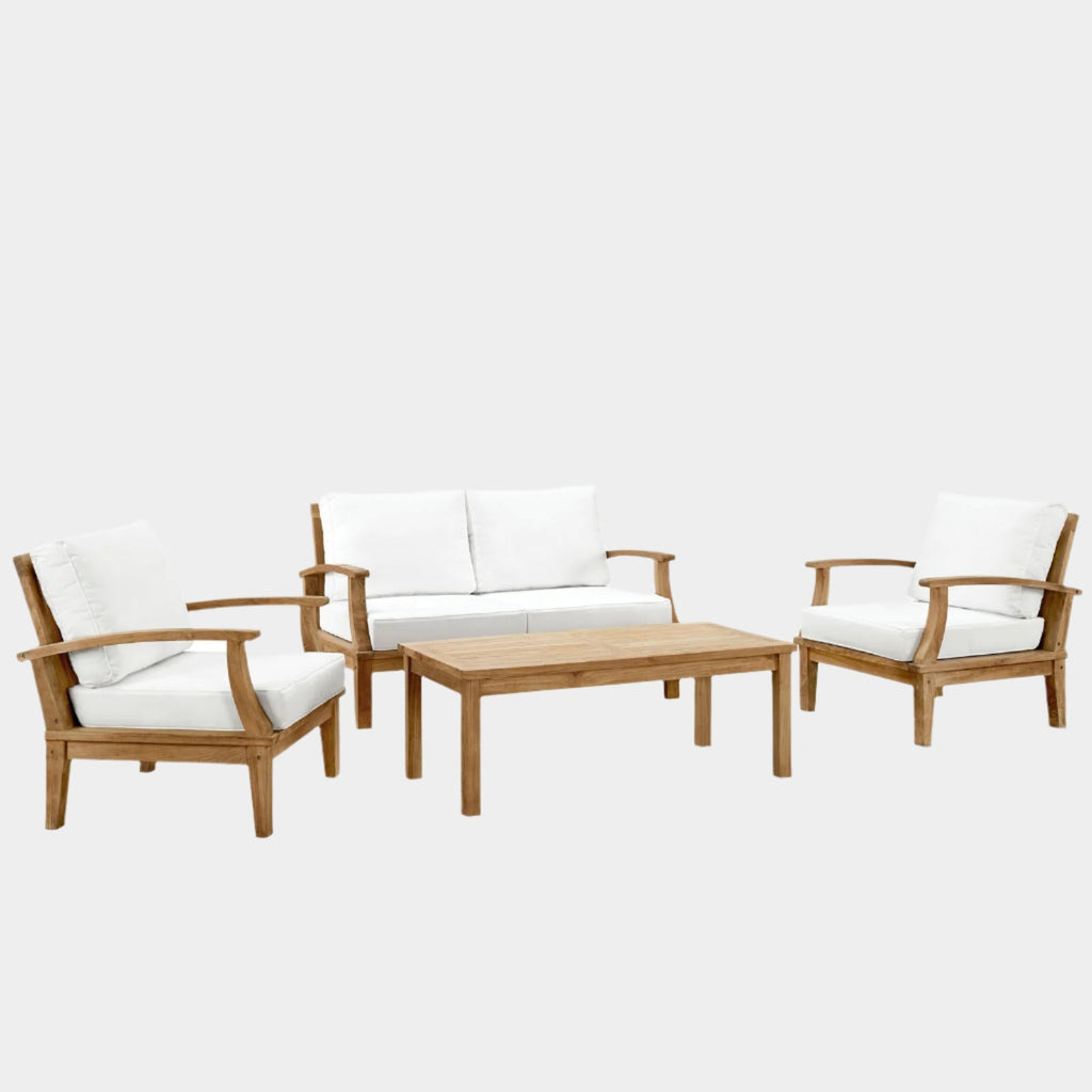 Marina 4 Piece Outdoor Patio Teak Set
