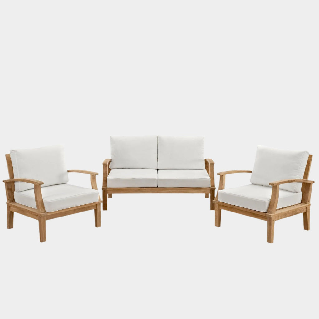 Marina 3 Piece Outdoor Patio Teak Set