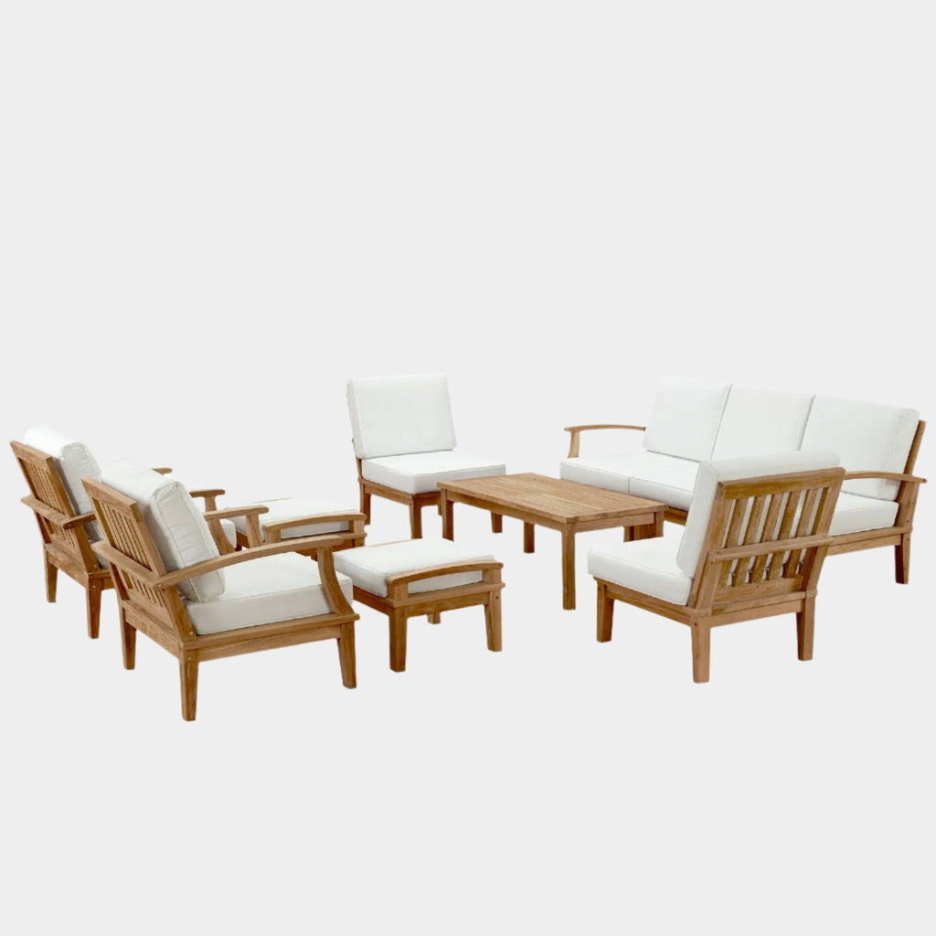 Marina 10 Piece Outdoor Patio Teak Set