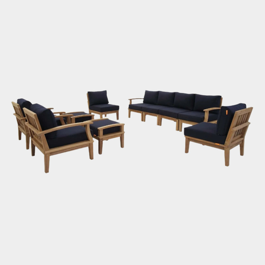 Marina 10 Piece Outdoor Patio Teak Set