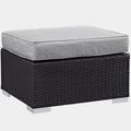Gather Outdoor Patio Ottoman in Espresso Gray