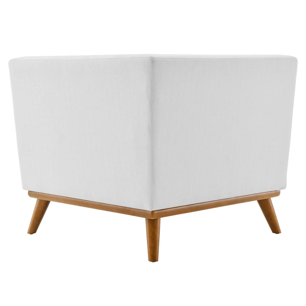 Engage Upholstered Fabric Corner Chair in Beige