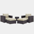 Convene 5 Piece Outdoor Patio Sectional Set