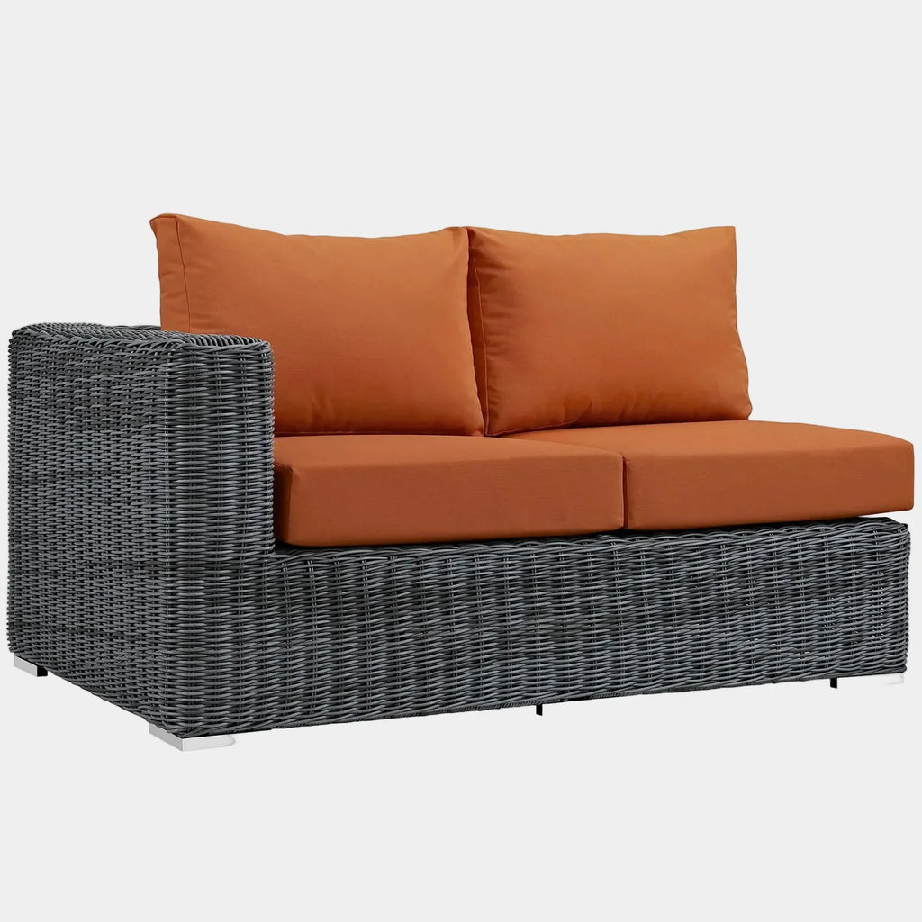 Summon Outdoor Patio Sunbrella® Left Arm Loveseat