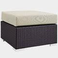 Convene Outdoor Patio Fabric Square Ottoman