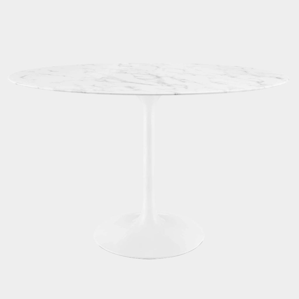 Lippa Oval Artificial Marble Dining Table