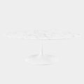 Oval Faux Marble Coffee Table