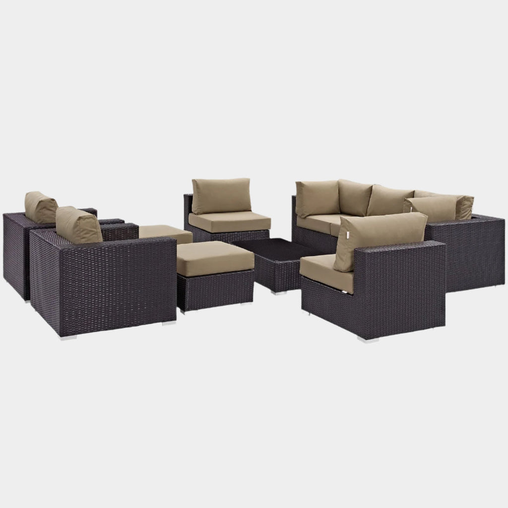 Convene 10 Piece Outdoor Patio Sectional Set