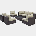 Convene 8 Piece Outdoor Patio Sectional Set