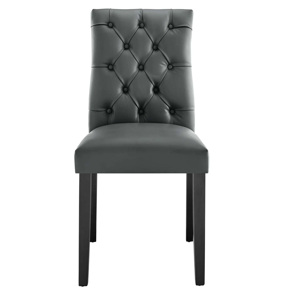 Duchess Button Tufted Vegan Leather Dining Chair