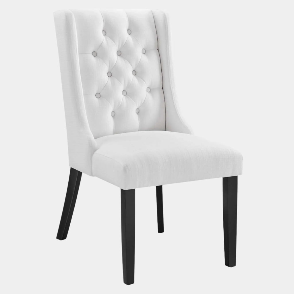 Baronet Button Tufted Fabric Dining Chair