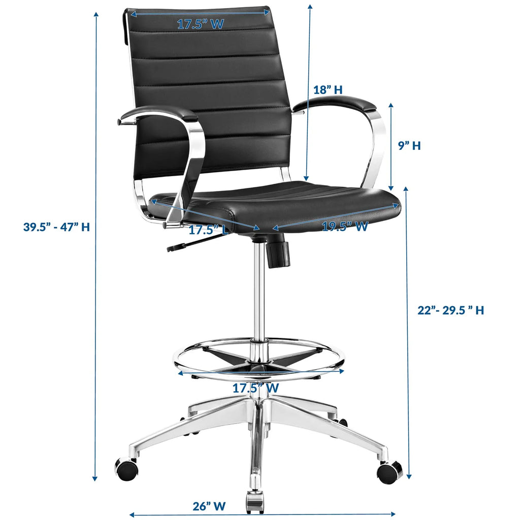 Jive Drafting Chair in Black