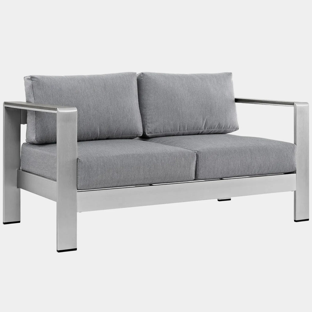 Shore Outdoor Patio Aluminum Loveseat