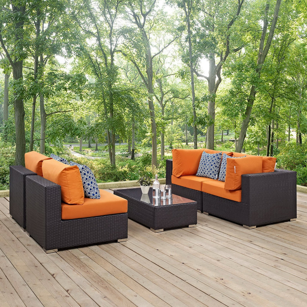 Convene 5 Piece Outdoor Sectional Set