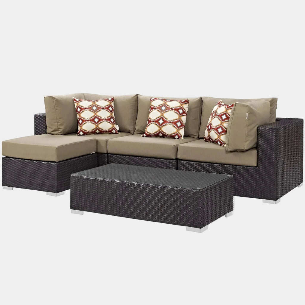 Convene 5 Piece Outdoor Sectional Set