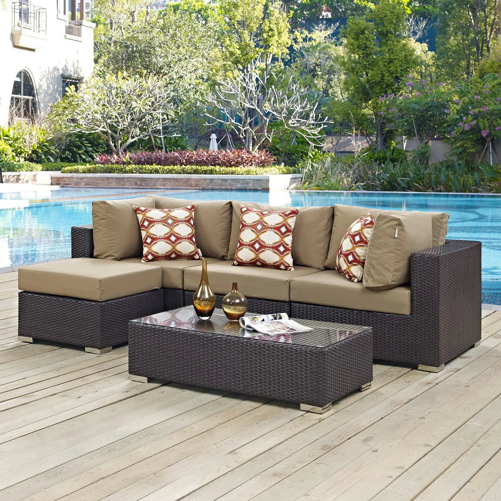 Convene 5 Piece Outdoor Sectional Set