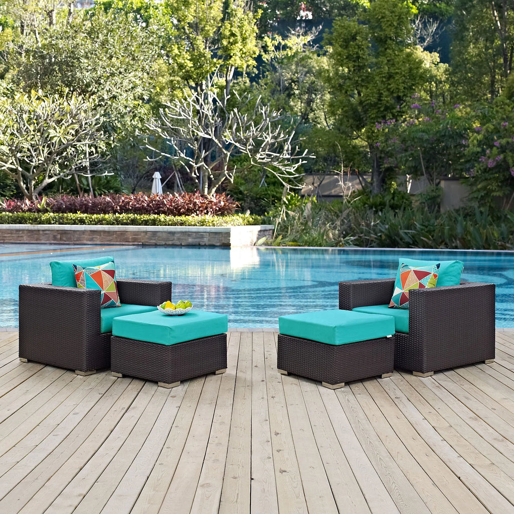 Convene 4 Piece Outdoor Patio Sectional Set