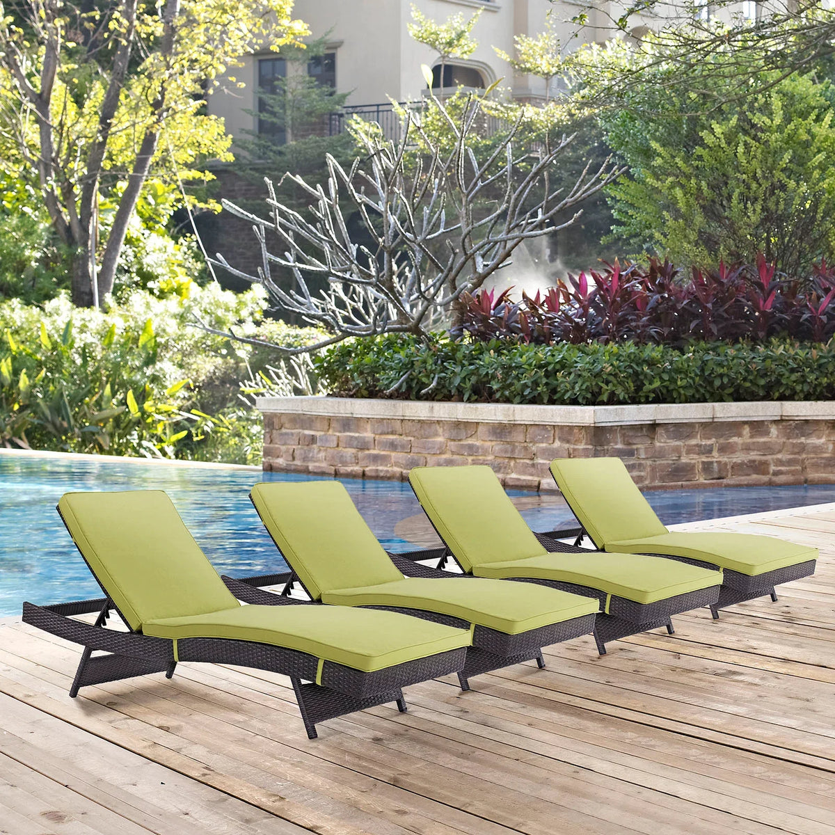 Convene Outdoor Patio Chaise Set of 4