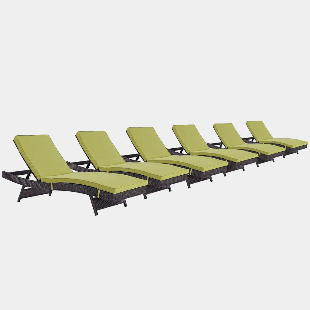 Convene Outdoor Patio Chaise Set of 6