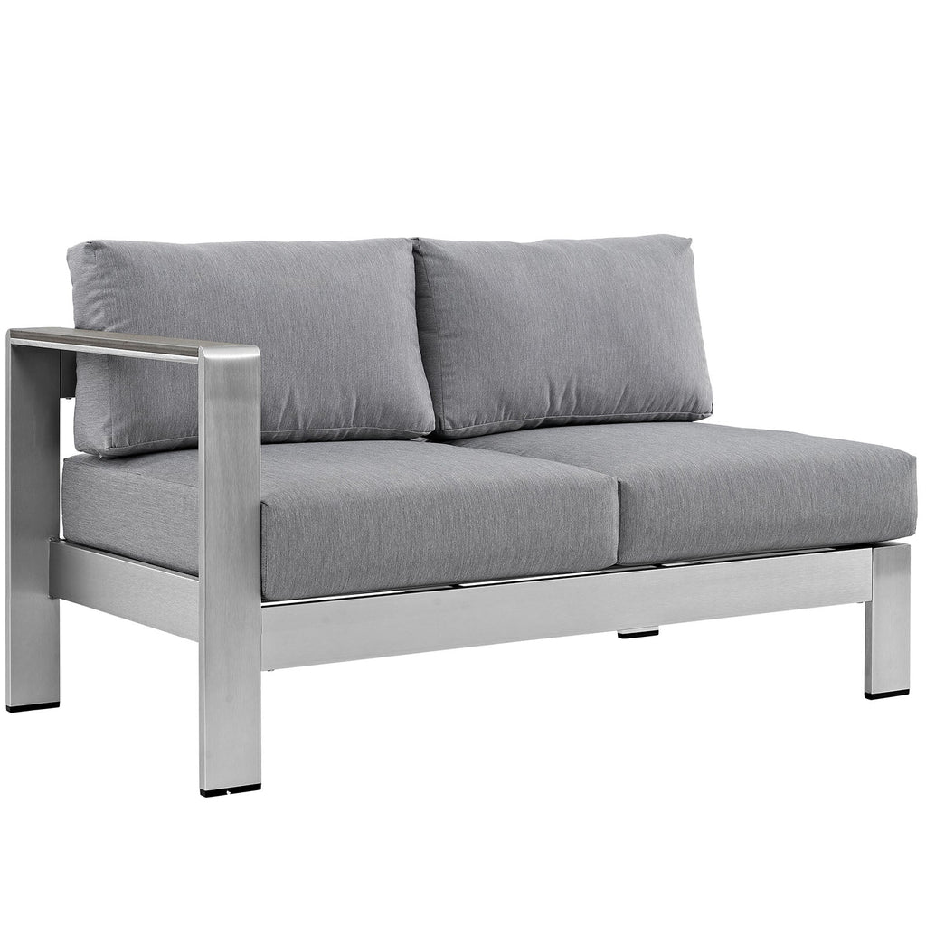 Shore 5 Piece Outdoor Aluminum Sectional Sofa Set
