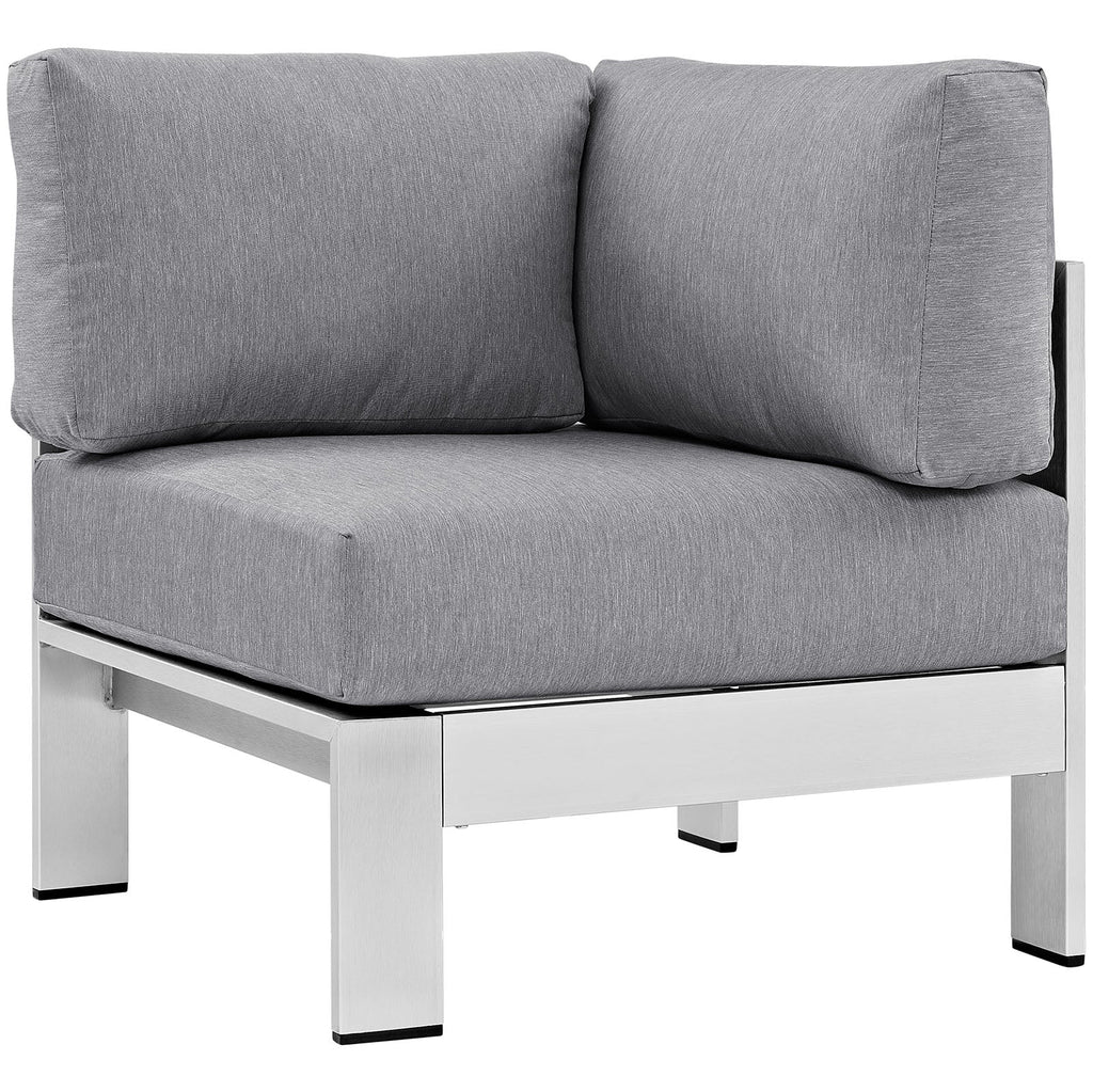 Shore 5 Piece Outdoor Aluminum Sectional Sofa Set