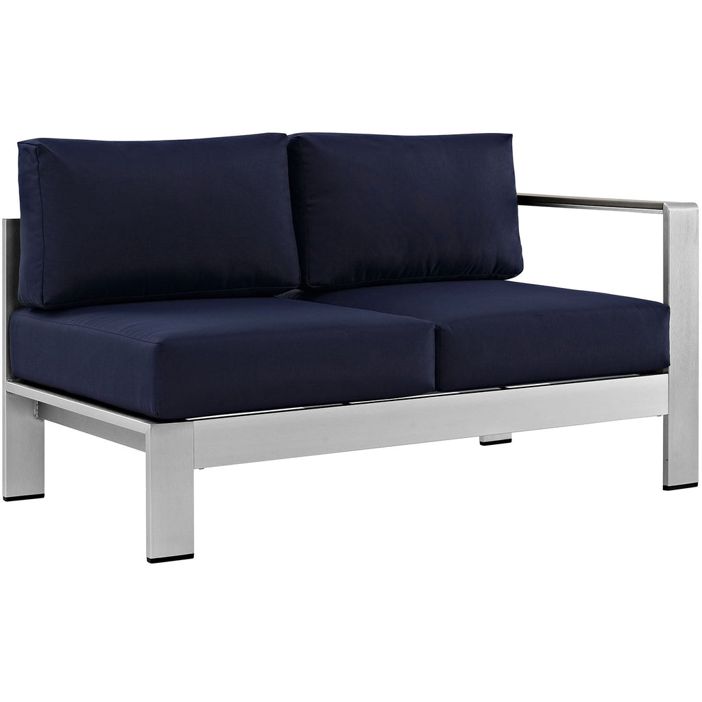 Shore 5 Piece Outdoor Aluminum Sectional Sofa Set